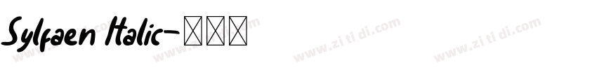 Sylfaen Italic字体转换